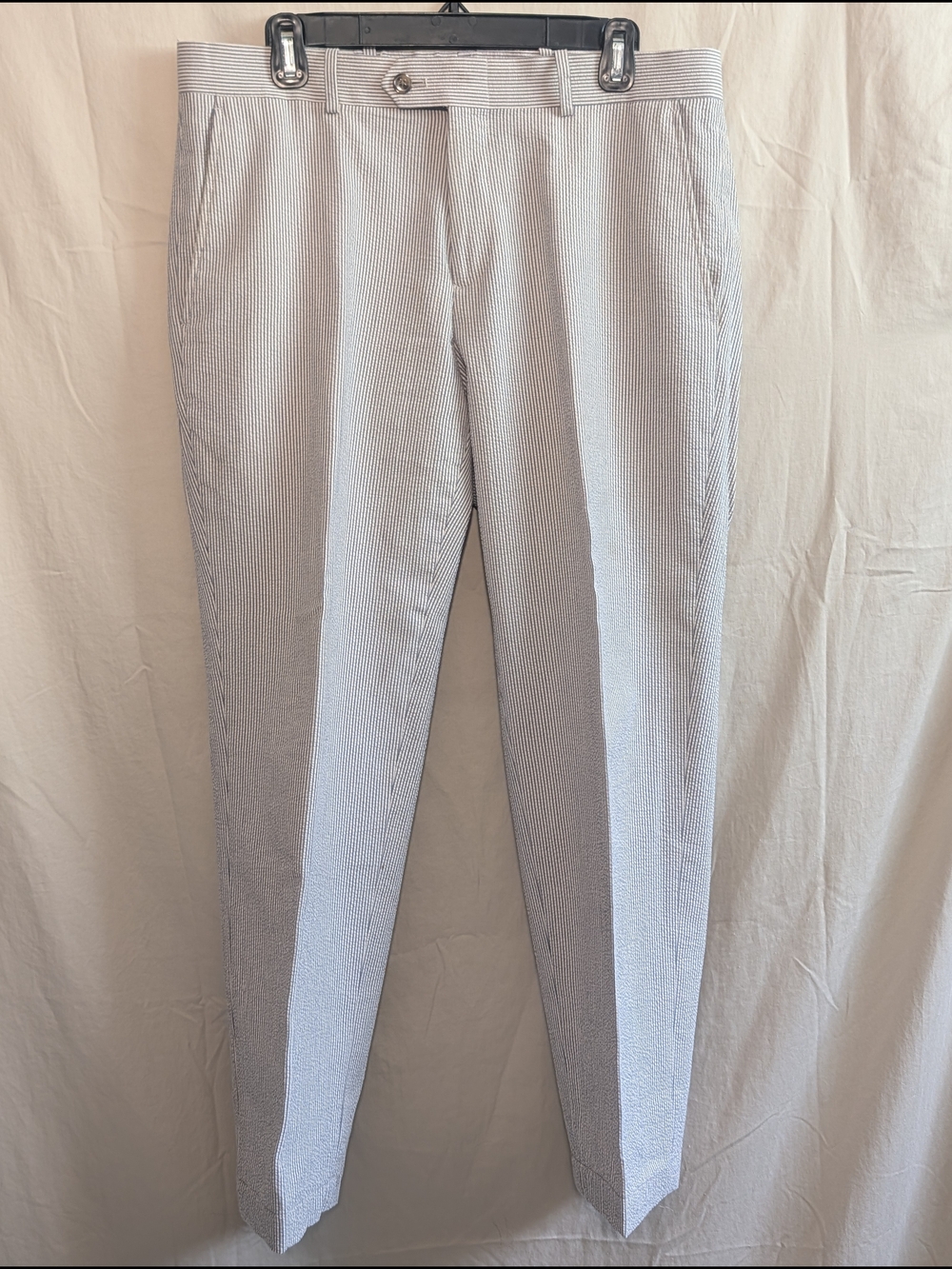 Bar III Slim-Fit Seersucker Suit Pants